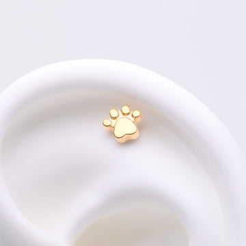 Detail View 1 of Implant Grade Titanium OneFit Threadless Golden Adorable Paw Top Part